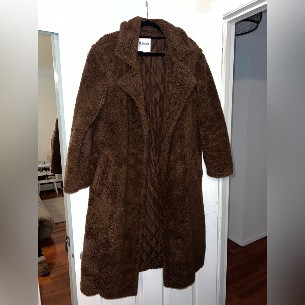 Paddington Brown Longline Teddy Coat